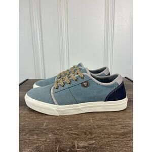 Taos Women’s Super Soul Lake Blue Canvas Shoes Sneakers Coastal Nautical Size 8W